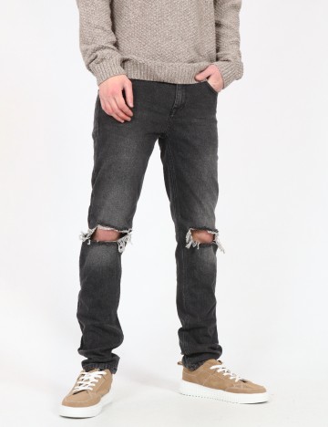 Blugi Pull&Bear, gri inchis