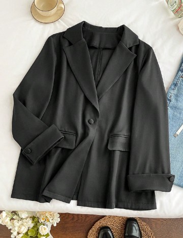 
						Sacou SHEIN CURVE, negru