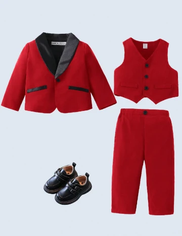 Costum Shein Kids, rosu