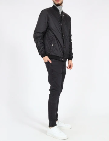 Geaca Pull&Bear, negru Negru