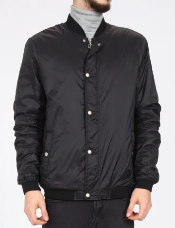 Geaca Pull&Bear, negru Negru