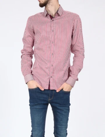 Camasa Zara, rosu/alb Rosu