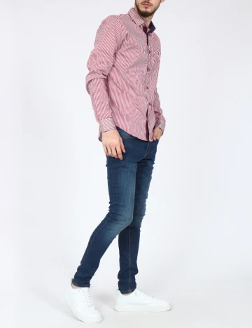 Camasa Zara, rosu/alb Rosu