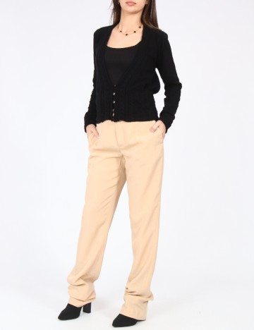 Pantaloni Zara, crem