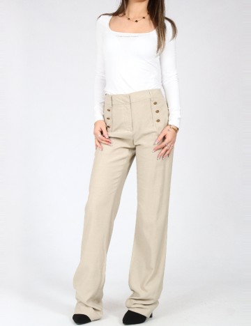 Pantaloni Zara, crem