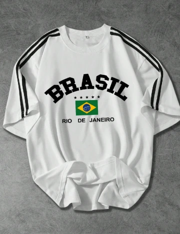 Tricou Oversize SHEIN, alb