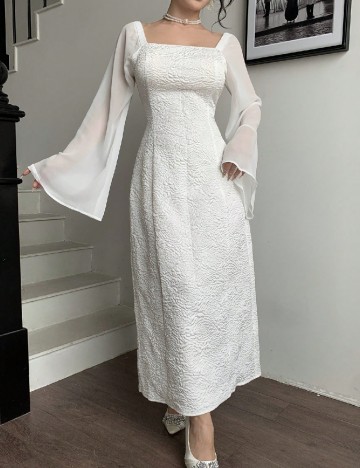 
						Rochie medie SHEIN, alb