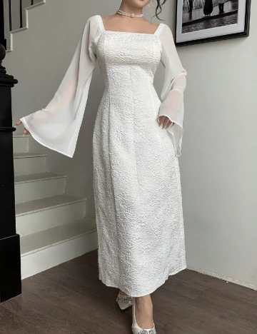 Rochie medie SHEIN, alb