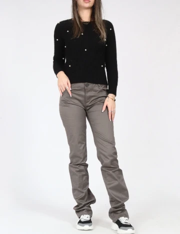 Pantaloni Zara, gri inchis Gri