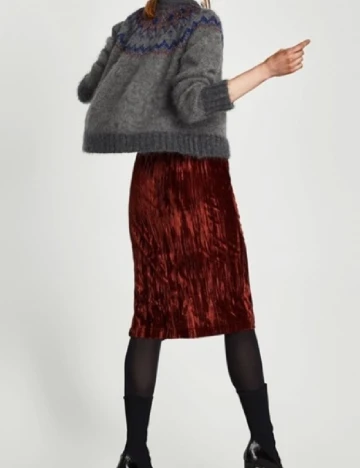 Fusta Zara, caramiziu