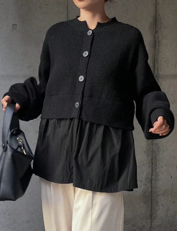 Cardigan Friful, negru