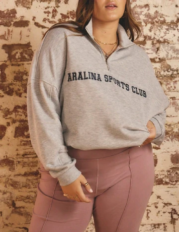 Bluza Aralina Plus Size, gri