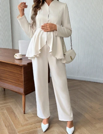 Compleu SHEIN, ecru Alb