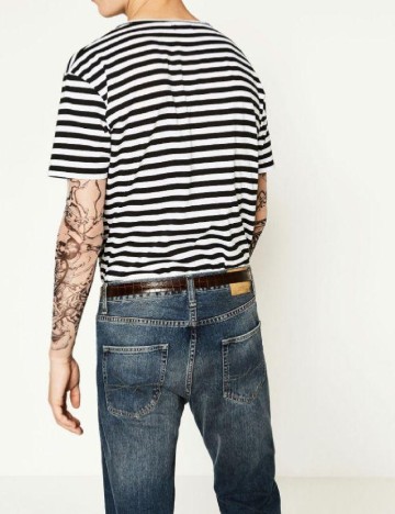 Tricou Zara, alb/negru