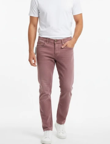 Pantaloni Massimo Dutti, roz pudra inchis