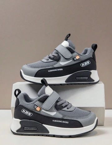 Adidasi Shein Kids, gri/negru