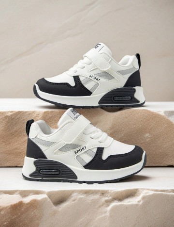 
						Adidasi Shein Kids, alb/negru