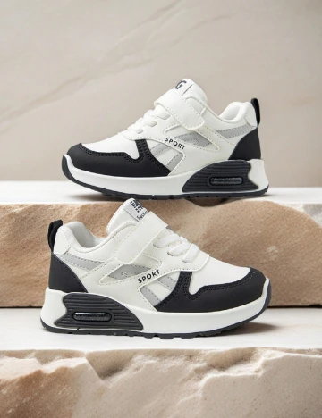 Adidasi Shein Kids, alb/negru