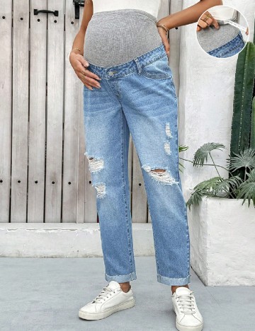 
						Blugi SHEIN Maternity, albastru