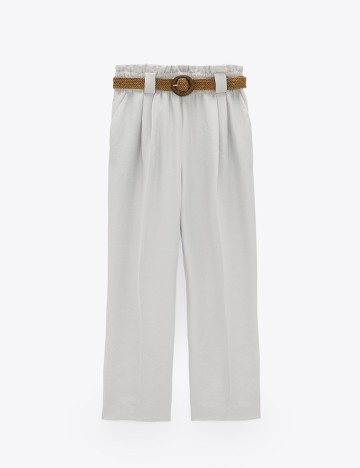 Pantaloni Zara, ecru, M
