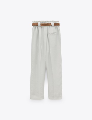 Pantaloni Zara, ecru, M