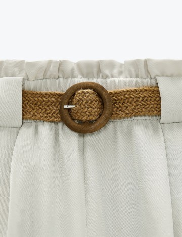 Pantaloni Zara, ecru, M