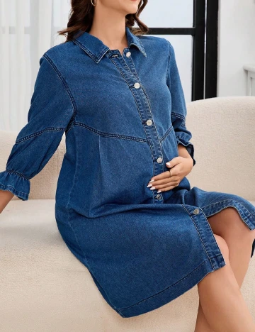 Rochie scurta SHEIN Maternity, albastru