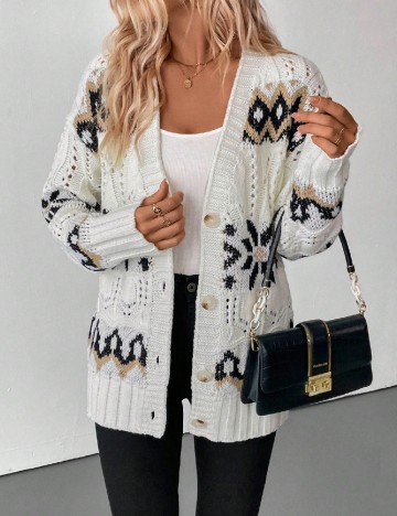 
						Cardigan SHEIN, ecru