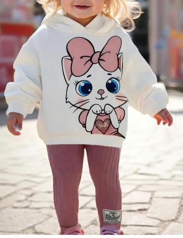 Compleu Shein Kids, alb/roz