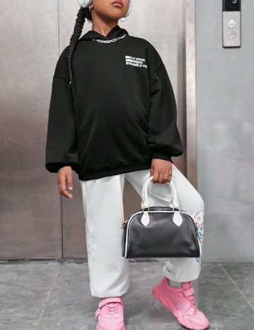 Hanorac Shein Kids, negru