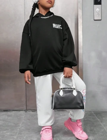 Hanorac Shein Kids, negru