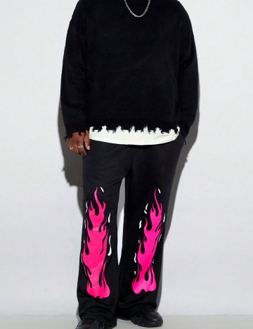 
						Pantaloni SHEIN Plus Size Men, negru