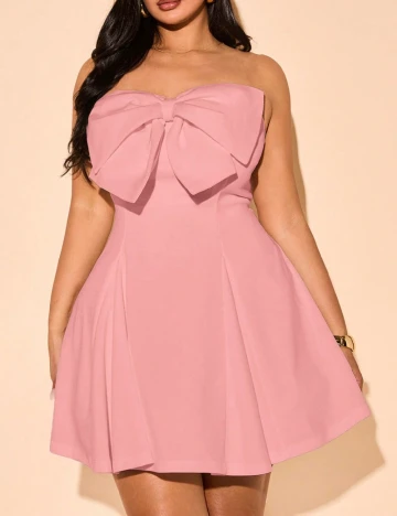 Rochie scurta SHEIN CURVE, roz Roz