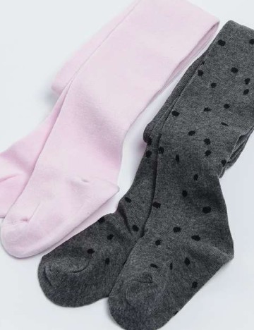 Set ciorapi 2 bucati Cool 2 Party, gri/roz