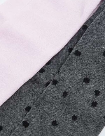 Set ciorapi 2 bucati Cool 2 Party, gri/roz