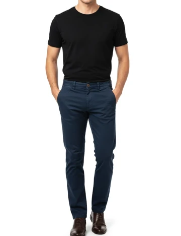 Pantaloni Pull&Bear, bleumarin Albastru