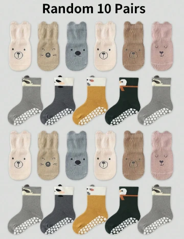 Set sosete 10 perechi Shein Kids, mix culori Mix culori