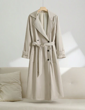 Trench SHEIN CURVE, bej Crem