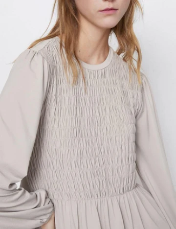 Rochie medie Zara, bej Crem