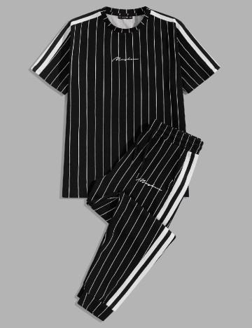 
						Compleu SHEIN, negru/alb