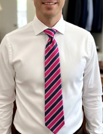 Cravata Zara, roz/albastru