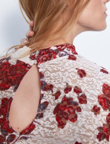 Bluza Zara, rosu/alb