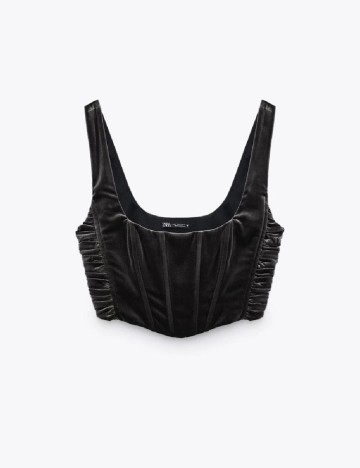 
						Top Zara, gri inchis