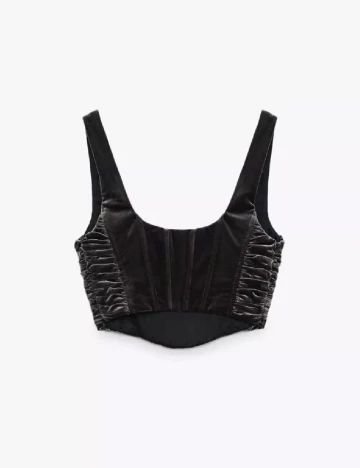 Top Zara, gri inchis