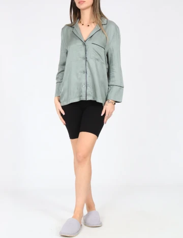 Bluza de pijama Oysho, verde