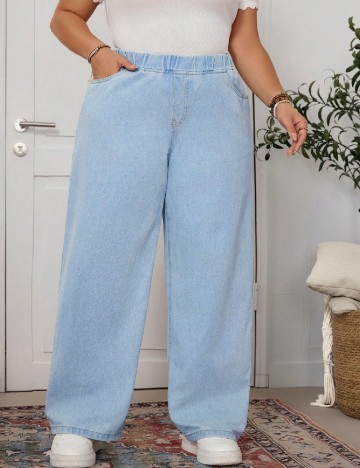 
						Blugi SHEIN CURVE, albastru