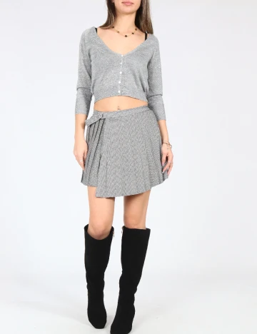 Fusta Zara, alb/negru Negru