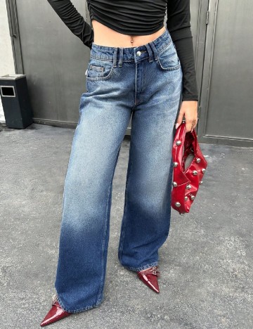 
						Blugi SHEIN, albastru