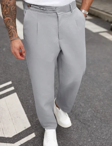 Pantaloni SHEIN Plus Size Men, gri