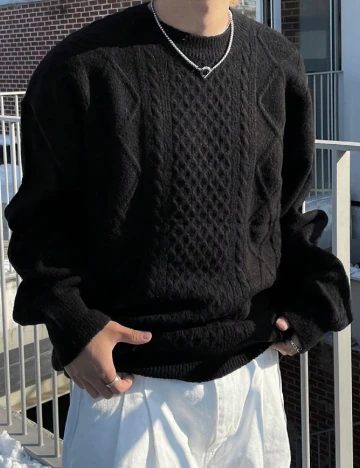 Pulover Oversize Dazy, negru